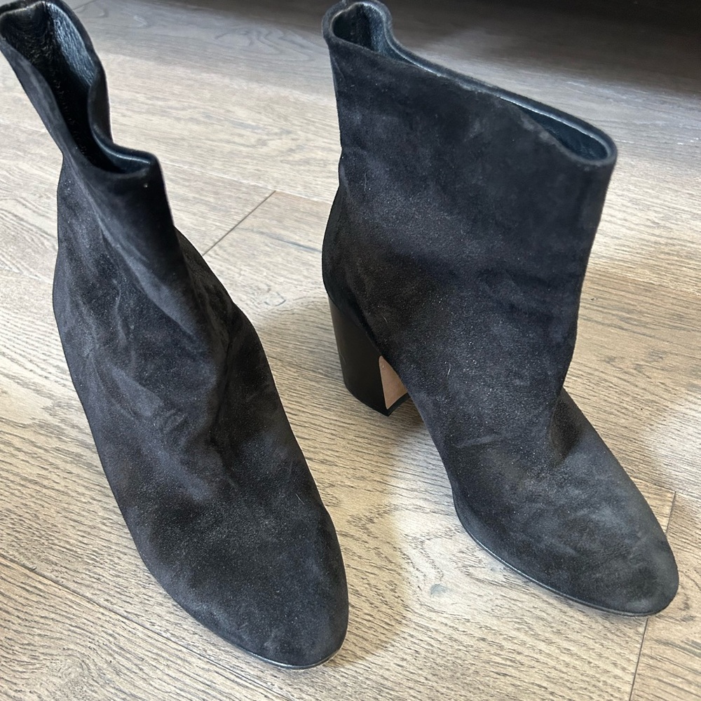 Vince suede block heel boots